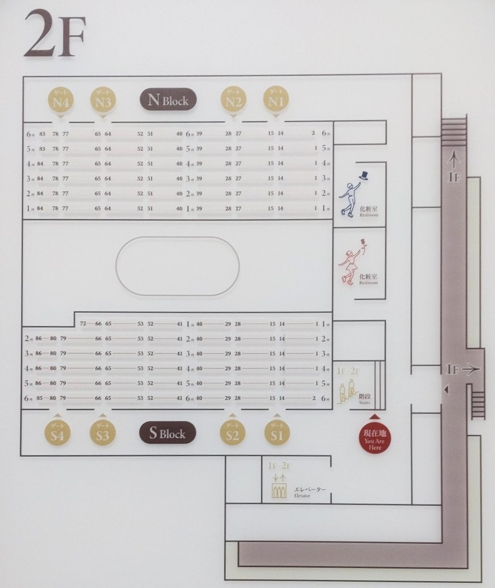 館内に設置のフロアマップ